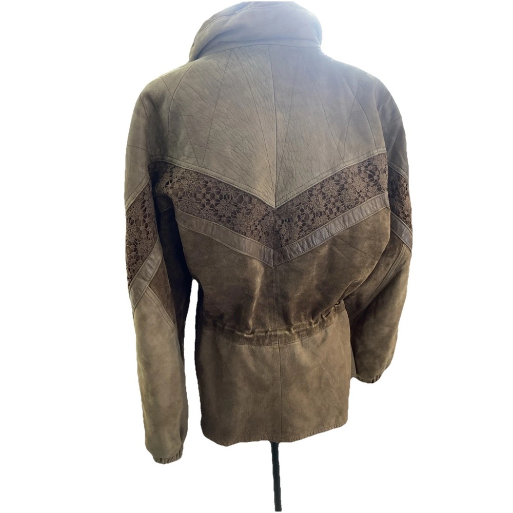 Winlit Western Jacket Womens Leather Small Brown Cowgirl - Picture 2 of 7